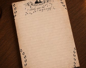 Mischief Emaille Sticky Notes, Zauberer inspirierter Notizblock, Fantasy Buch Liebhaber Geschenk, Booktok Briefpapier