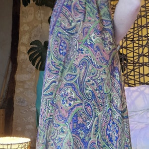 Sublime robe longue en soie, dos nu, bohème indien, été Jungle haze image 3