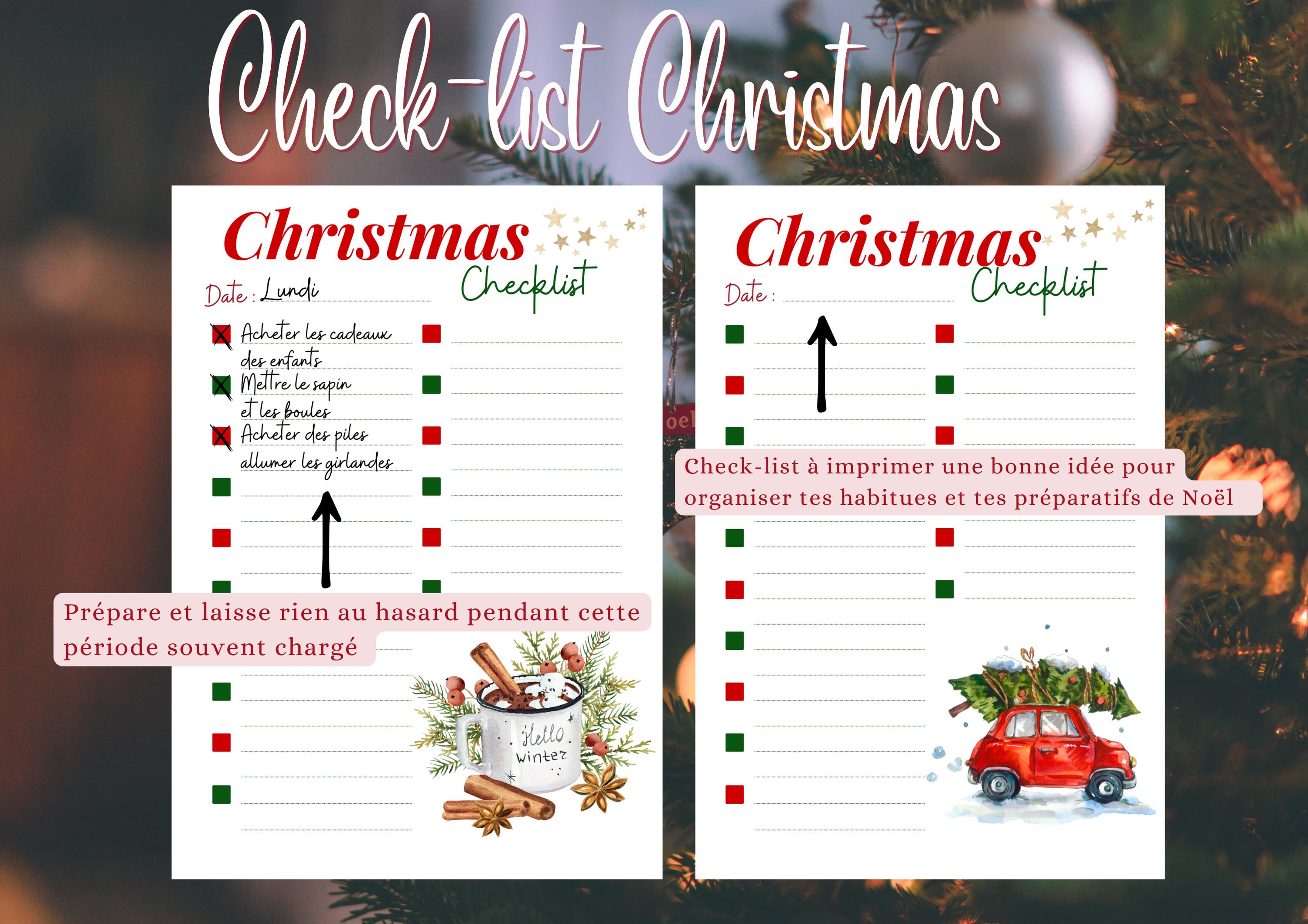 Printable Christmas Checklist – Holiday Planning – Printable Gift and ...