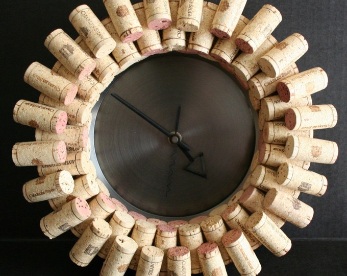 Wine Cork Clock Etsy