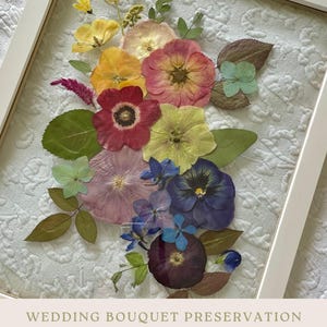 Wedding Bouquet Preservation | Custom Pressed Flowers | Preserved Wedding Flowers | Framed Bouquet | Special Event Flowers | Dried Flowers