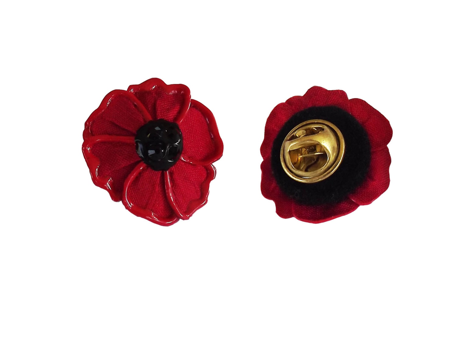 Flanders Poppy lapel pin Etsy