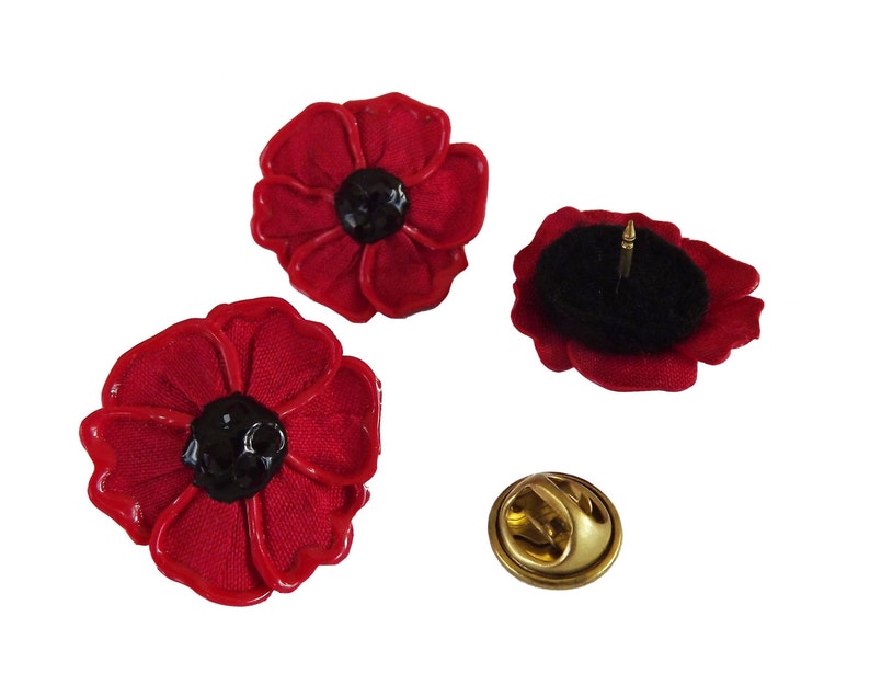 Flanders Poppy lapel pin Etsy