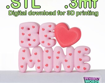 Be Mine - 3D Druckbare STL Datei, Valentinstag, 3D Druckdatei, 3D Drucker Dateien, Stl Datei 3D Druck, valentine Stl Dateien, trendy, modern