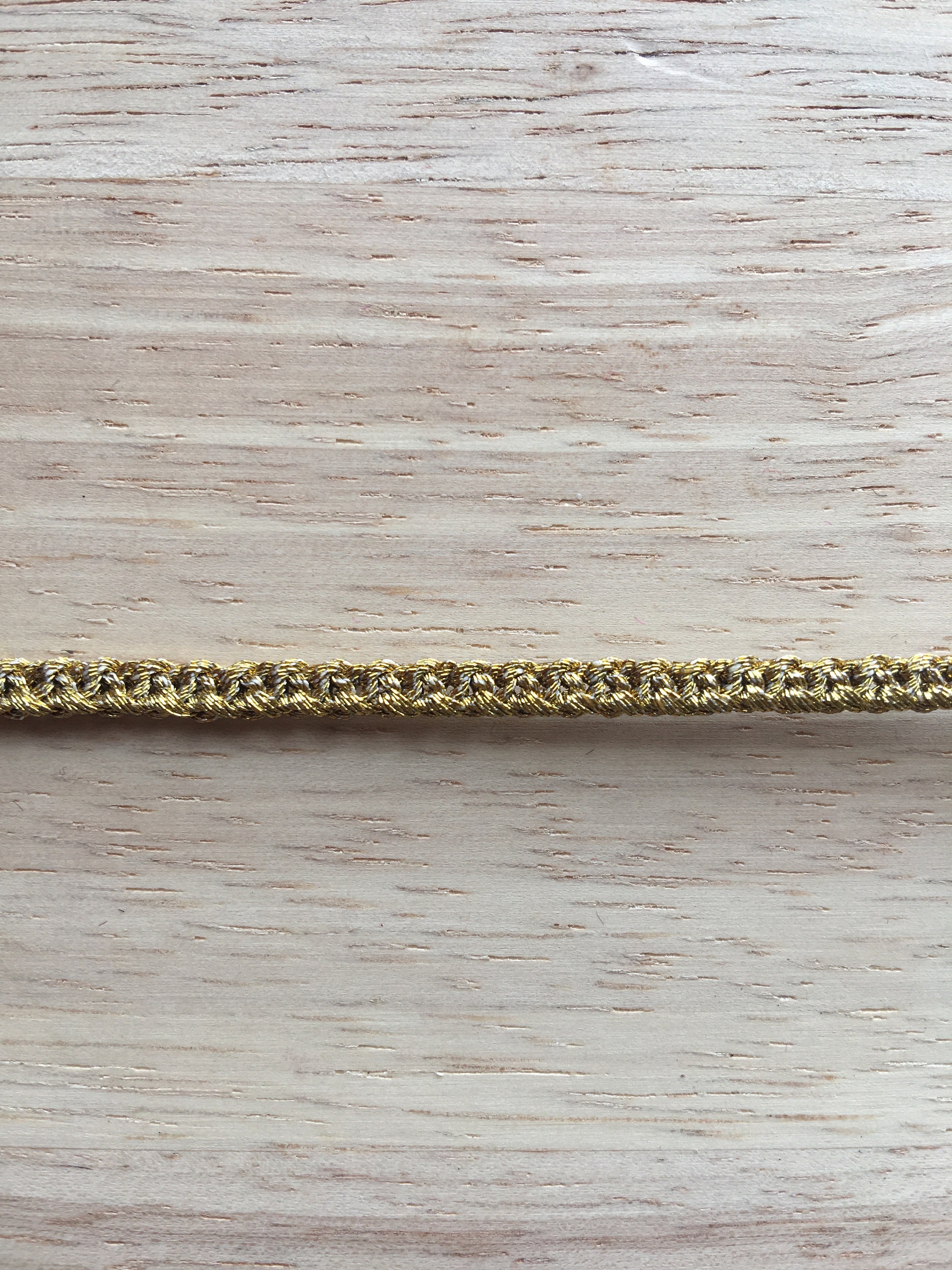 1 Metre Gold Metallic Woven Braided Border Edging Cord. 4mm X 2mm - Etsy