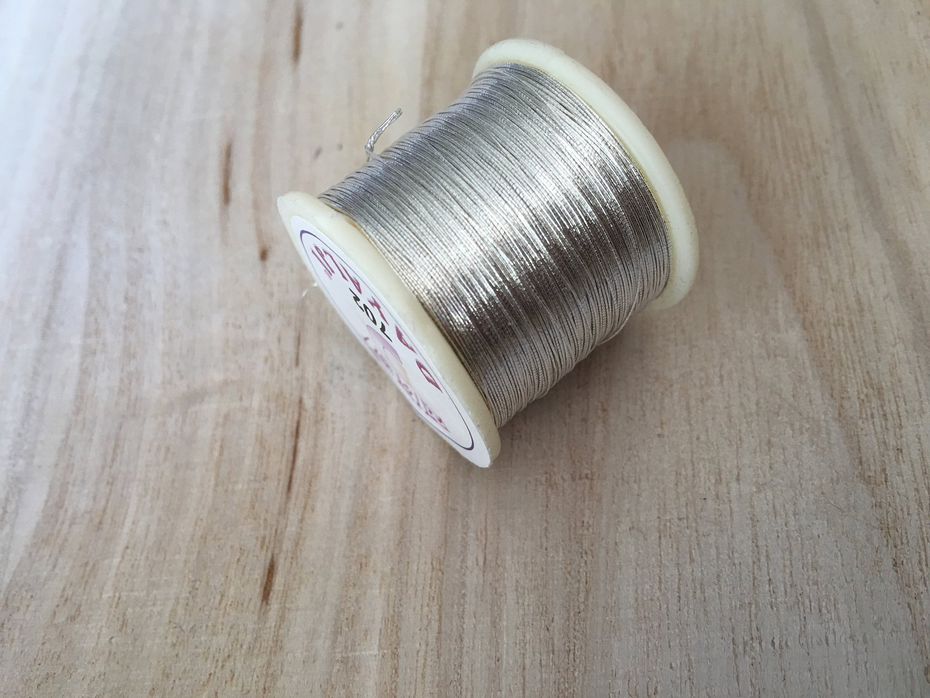 Silver Indian Metallic Zari Embroidery Thread for Tambour