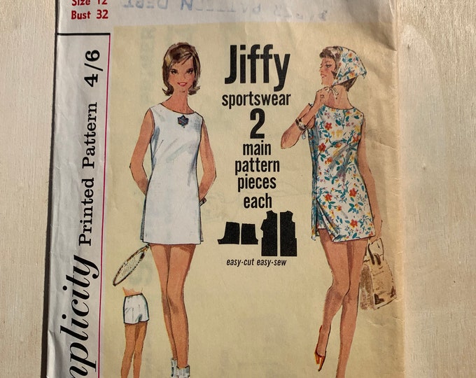 Vintage Simplicity 1960s Sewing Pattern 5444 Miss Size 12 Bust 32 ...