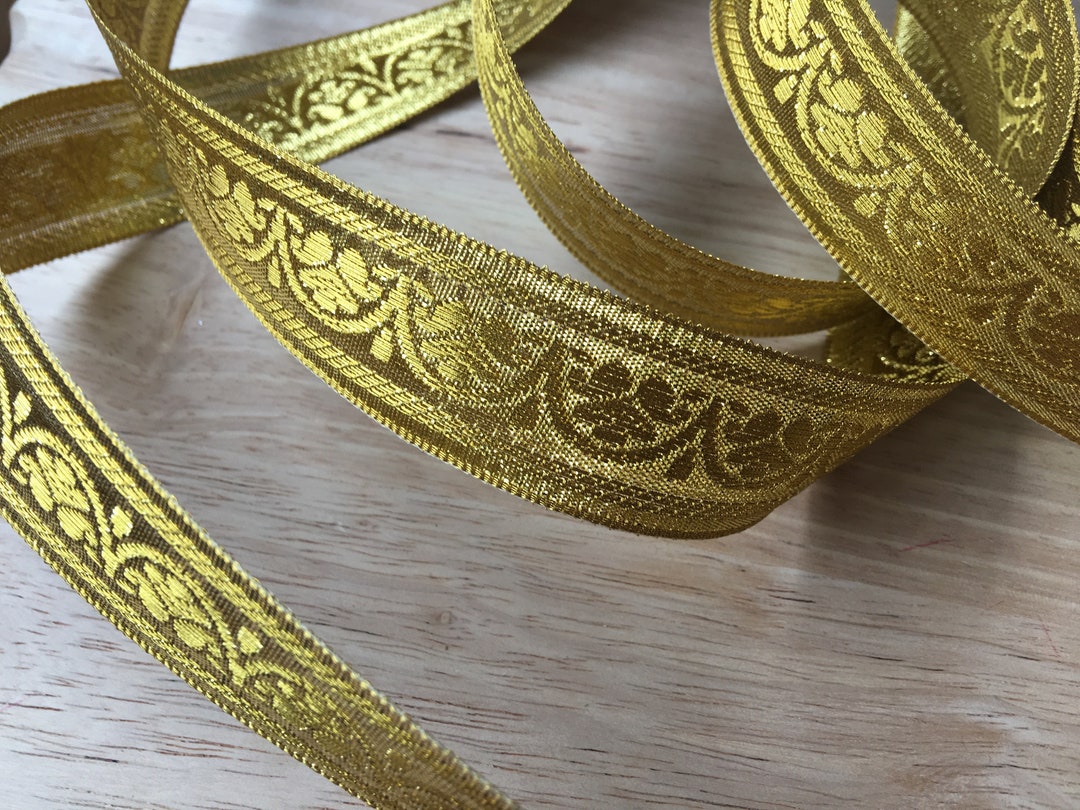 1 Metre Beautiful Gold Sari Border Ribbon From India 3.8cm Wide - Etsy