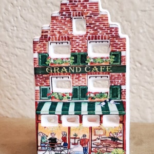 Amsterdam Canal Row House Tea Light Holder Hand Painted On Both Sides From Amsterdam Netherlands