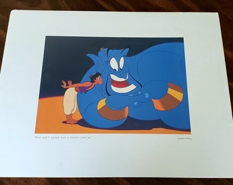 Disney Print Art Aladdin and Genie