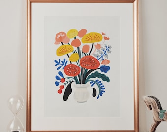 Flower Pot Printable Wall Art, House Plants Print, Spring Decore, DIGITAL DOWNLOAD,  Plant Lover Gift,  Plants Poster, Flower Garden