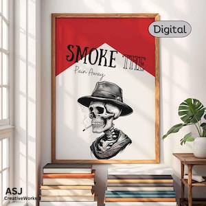 Vintage Western Cigarette Poster, Retro Marlboro Art, Cowboy Bar Decor, Country Music Wall Art, Tobacco Advertisement