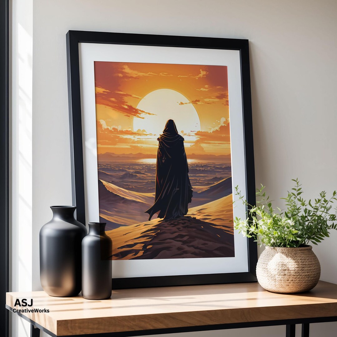Dune Movie Poster, Dune Inspired, Mid Century Modern Wall Art Print ...