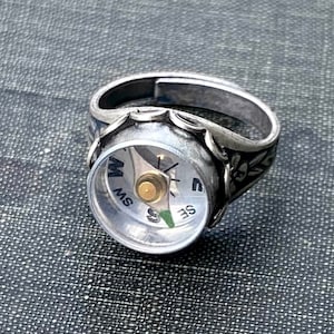 Vintage Style Kompass Ringe
