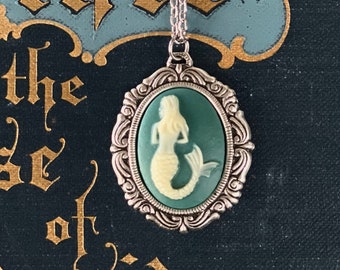 Mermaid Cameo Necklace