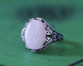 Bague pierre - Quartz rose, améthyste ou rhodonite