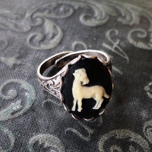 Vintage Zodiac Cameo Ring Aries Aries