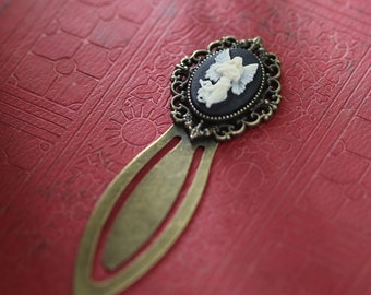 Victorian Angel Bookmark, Vintage Style Cameo