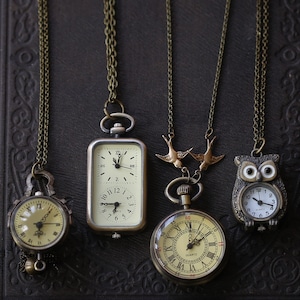 Victorian Battery Operated Time Piece - Choose from Four Styles: Owl, London Round, Two Time Zones or Pendula with Tassel