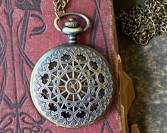 Venetian Net Mechanical Pocket Watch - Pocket Chain or Necklace