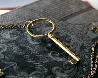 Key Necklace in Bronze or Silver