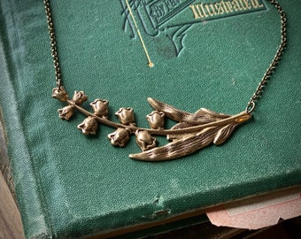 Lily of the Valley Necklace in Brass