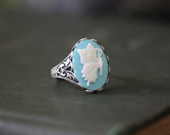 Butterfly Cameo Ring - Choose from 4 Colors