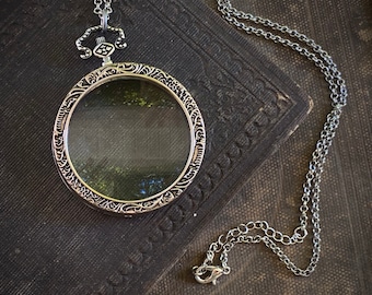 Dovewill Map Magnifying Glass on Necklace Chain Reading Map Magnifier Loupe Pendant 6X Silver Gold Gold Dovewill Map Magnifying Glass on Necklace Chain Reading Map Magnifier Loupe Pendant 6X Silver Gold Gold
