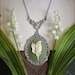 Lily of the Valley Cameo Necklaces in Vintage Style - Choose Antiqued Silver or Brass 