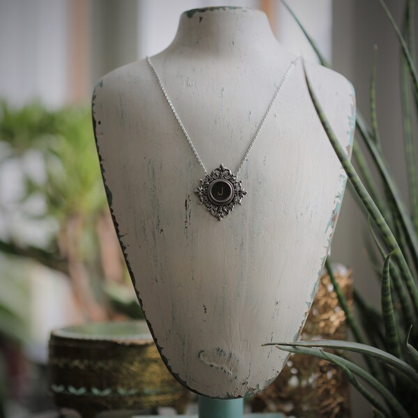 Filigree Typewriter Key Necklace- Pick a Key