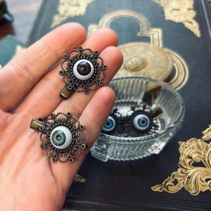 Third Eye Hair Clip in Bronze or Silver Evil Eye Hair Accessory