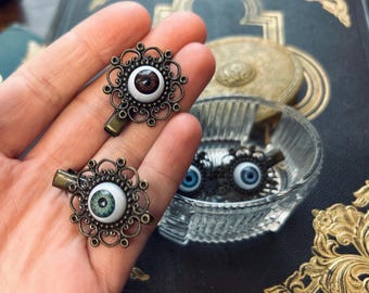 Third Eye Hair Clip in Bronze or Silver Evil Eye Hair Accessory