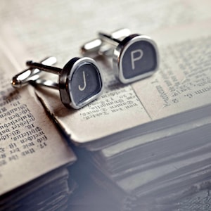 Gemelli personalizzati con chiave di macchina da scrivere vintage: gioielli per macchine da scrivere antiche per scrittori e insegnanti