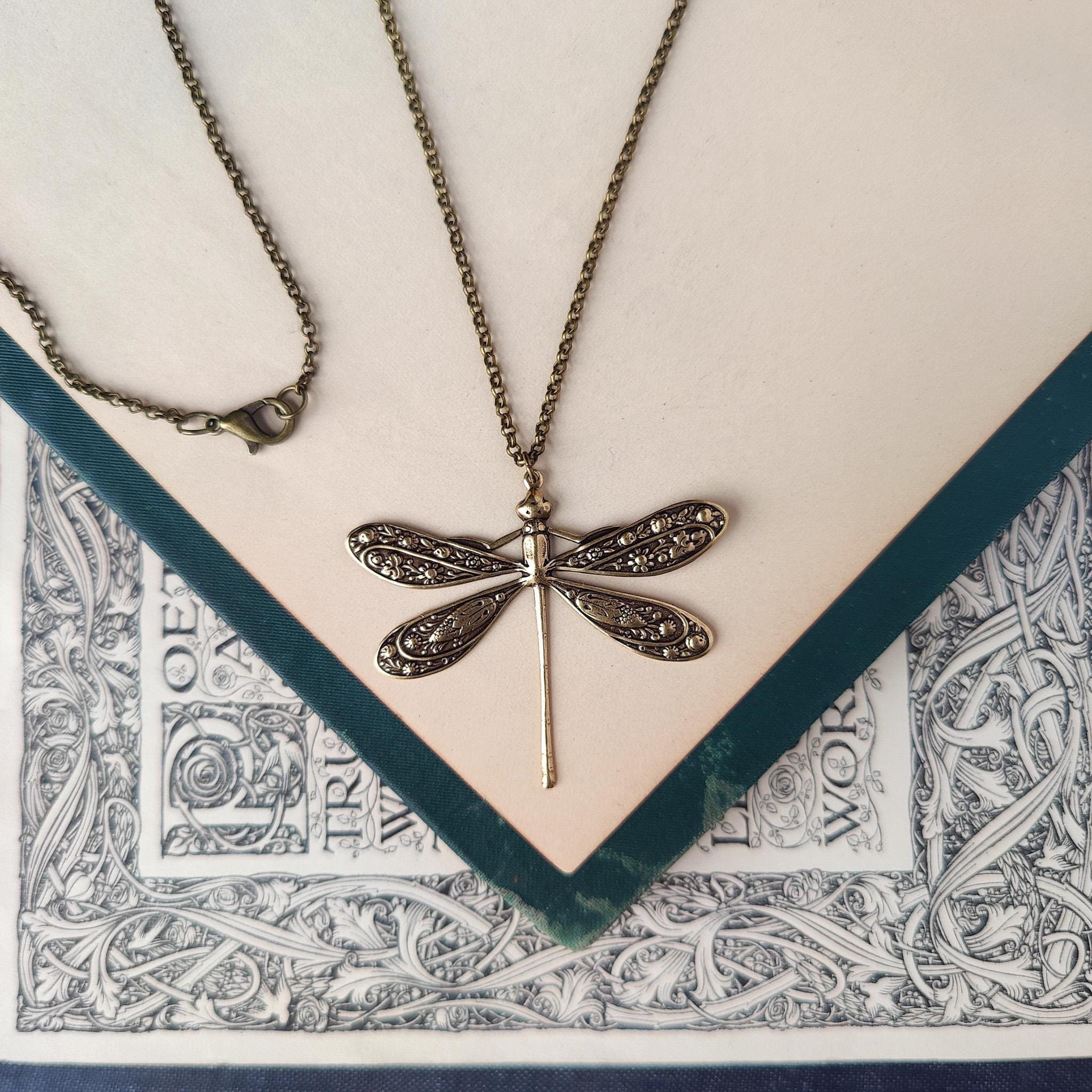 Victorian Dragonfly Necklace Etsy