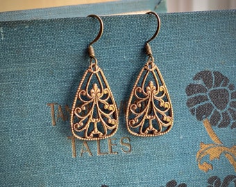 Filigree Drop Earrings- pick a style