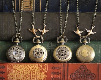 Collier montre à gousset pour femme, choisissez un style victorien vintage