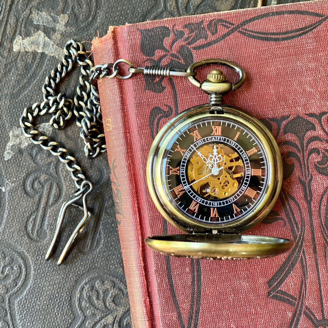 Koi Fish Pocket Watch on Necklace or Pocket Chain Etsy