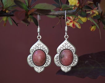 Purple or Pink Vintage Earrings - Choose a Stone, Refracting Glass, or Shell Cabochon