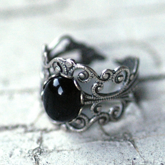 Etsy black onyx ring deals