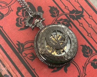 Time Lord Mechanische Taschenuhr - Taschenkette oder Halskette