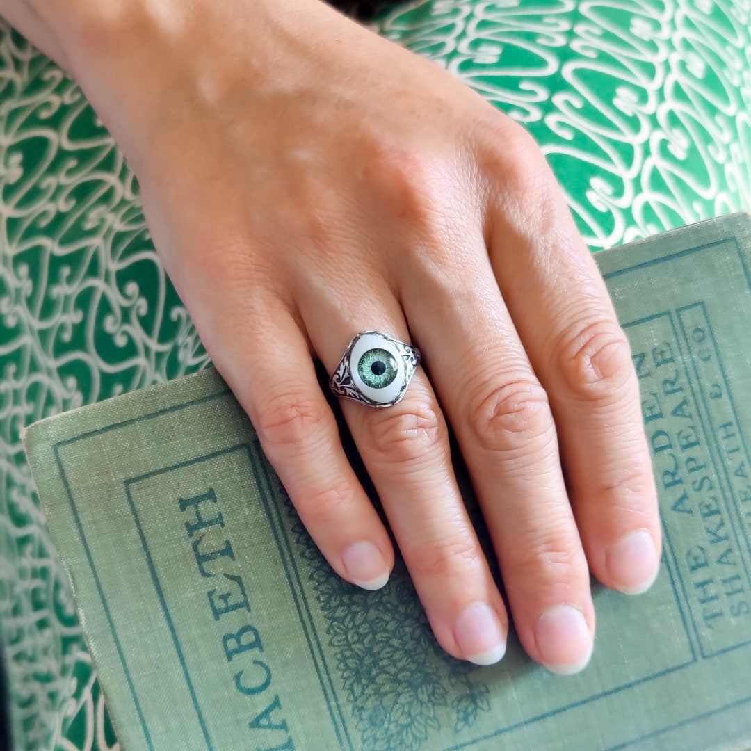 ヴィンテージ シルバー リング eye ring vintage Vintage Sterling Silver Evil Eye Ring - Etsy