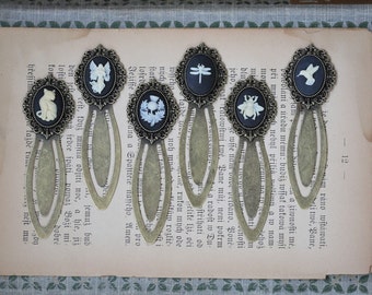 Bird and the Bee Bookmarks - Choose a Style Humming Bird, Bee, Dragonfly, Thistle, Angel or Cat