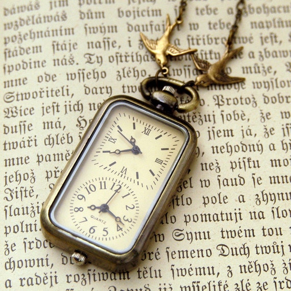 Working clock necklace hotsell