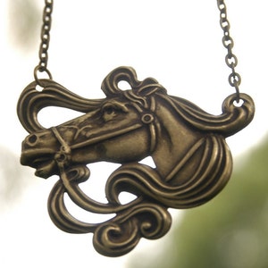 Art Nouveau Horse Necklace