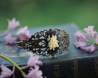 Vintage Fairy Cameo Cuff Bracelet