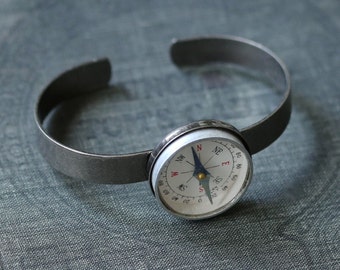 Compass Cuff Adjustable Bracelet