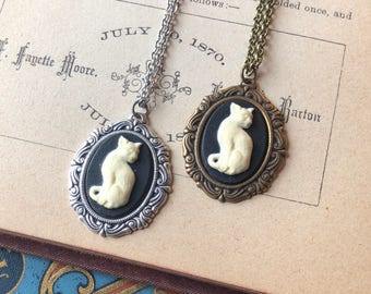 Cat Cameo Necklace