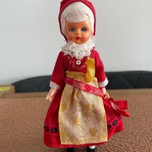 Vintage mini folklore ethnic Doll, ethnic doll collectible,  Collectable Figure, collectable doll, souvenir doll vintage
