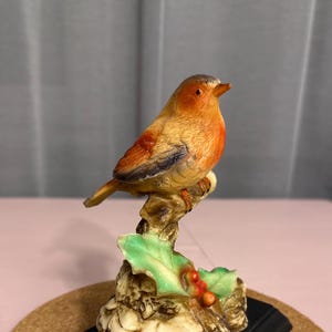 Figurka ptaka vintage, ceramiczna figurka ptaka, figurka dekoracyjna, dekoracyjny ptak kolekcjonerski, wyprodukowano we Włoszech, ręcznie malowana figurka ptaka