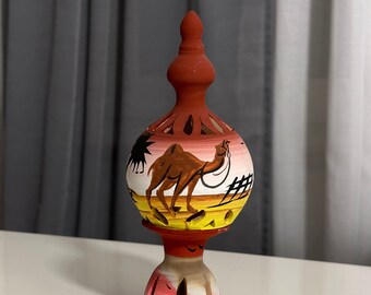 Vintage egyptian incense burner, egyptian souvenir, egyptian decor item